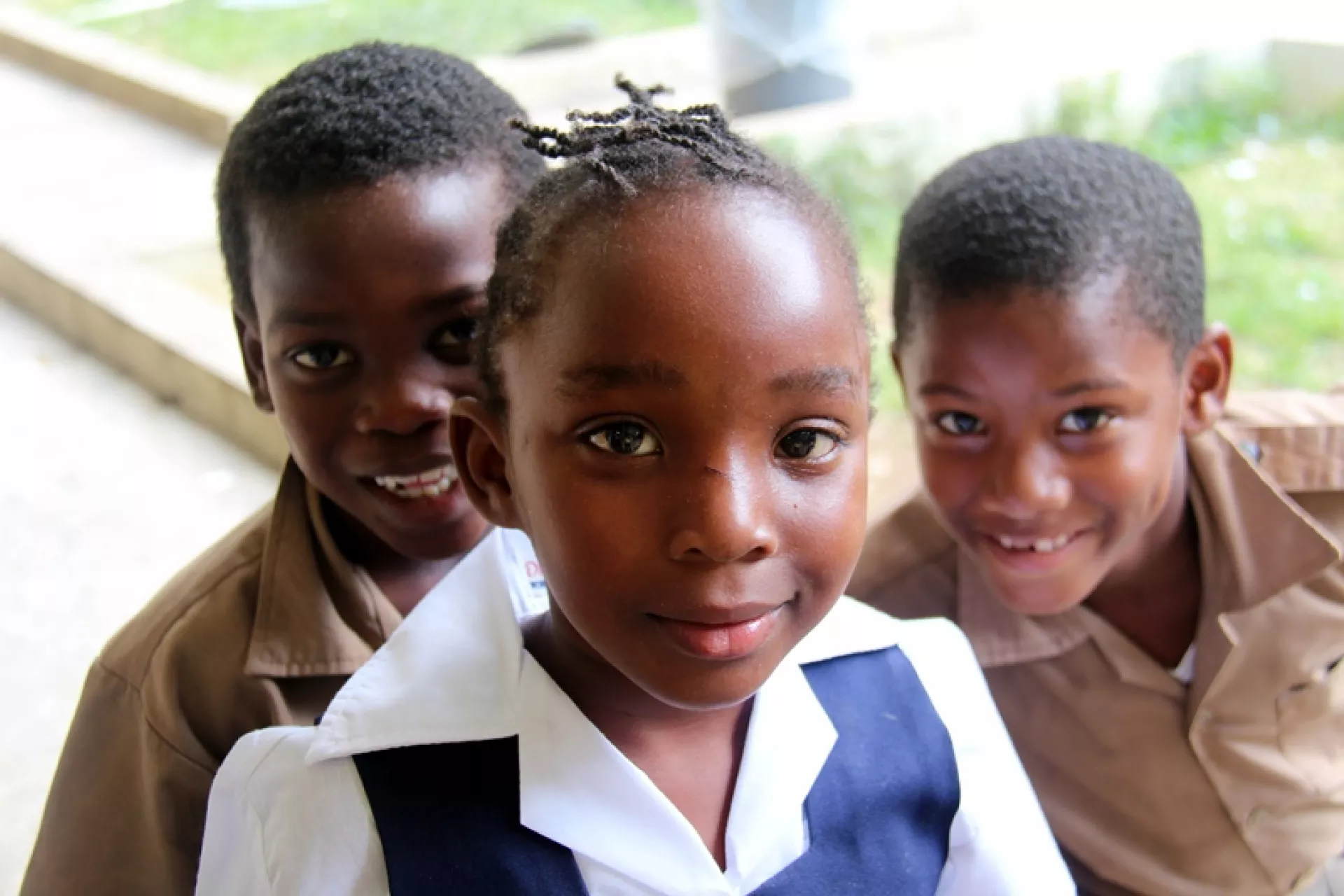 Jamaican students in uniform